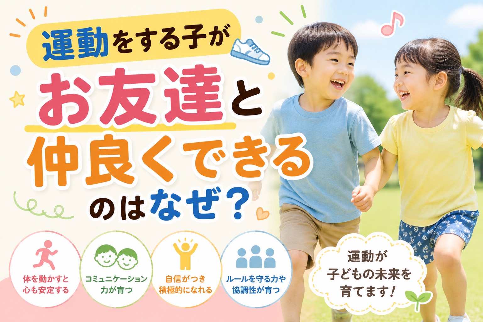 運動をする子がお友達と仲良くできるのはなぜ？サムネイル